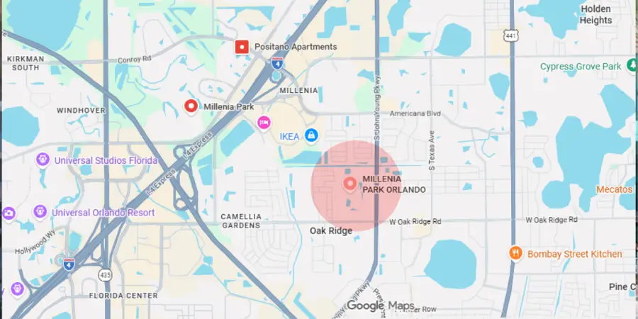 mapa ubicación Millenia